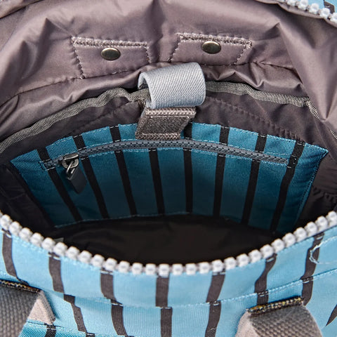 Roka London Canfield Small Backpack In Blue Stripe Canvas