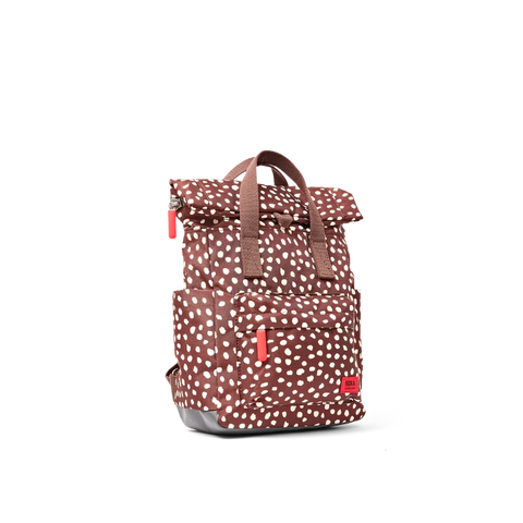 Roka London Canfield Backpack In Brown Dot Canvas