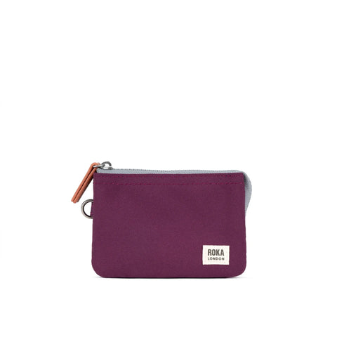 Roka London Carnaby Small Cherry Lacquer Recycled Canvas