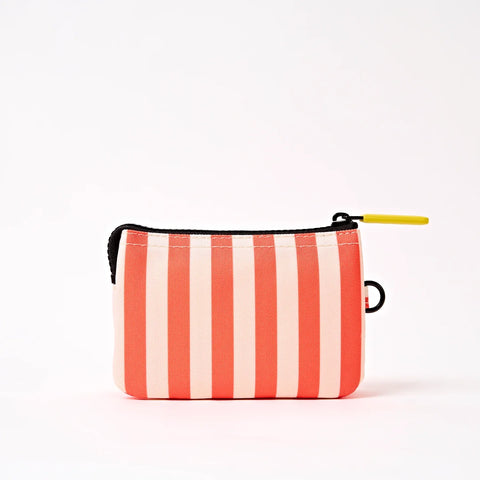 Roka London Carnaby Small Wallet In Coral Stripe