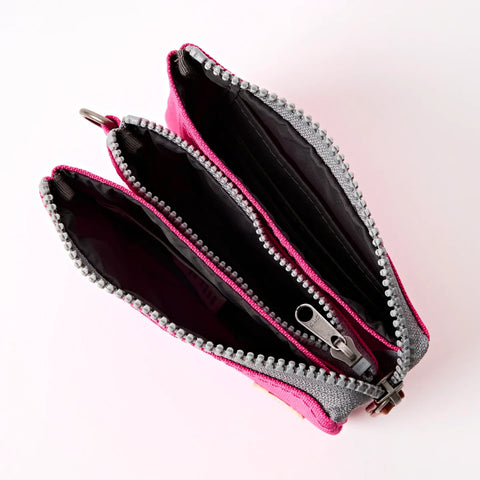 Roka London Carnaby Small Wallet In Granita Red