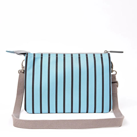 Roka London Carnaby Crossbody In Blue Stripe Canvas