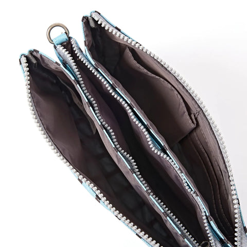 Roka London Carnaby Crossbody In Blue Stripe Canvas