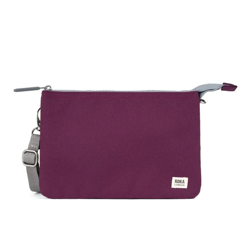Roka London Carnaby Crossbody In Cherry Lacquer Canvas