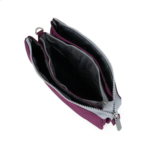 Roka London Carnaby Crossbody In Cherry Lacquer Canvas