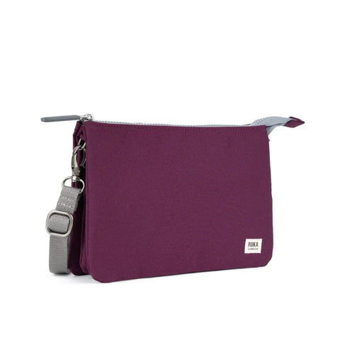 Roka London Carnaby Crossbody In Cherry Lacquer Canvas