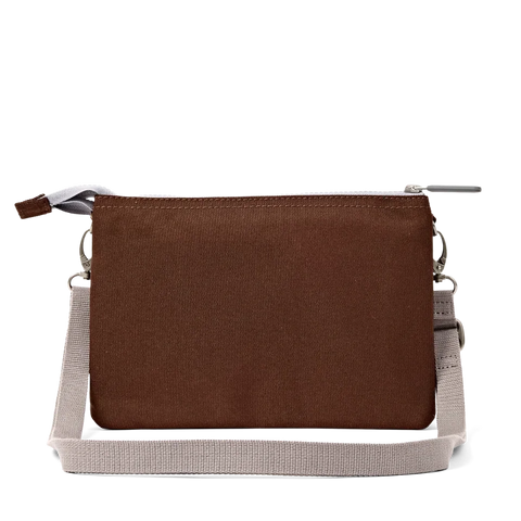 Roka London Carnaby Crossbody In Chocolate Canvas