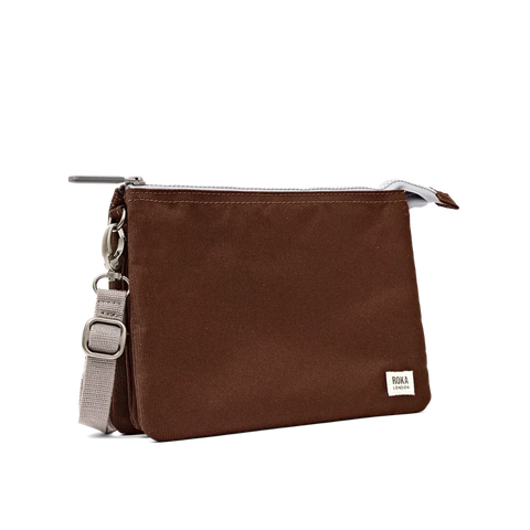 Roka London Carnaby Crossbody In Chocolate Canvas
