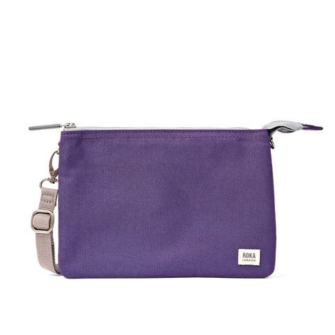 Roka London Carnaby Crossbody In Deep Grape Canvas
