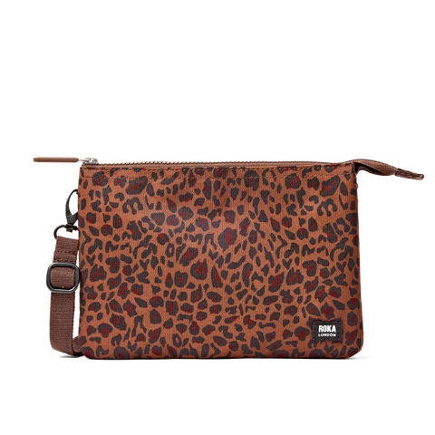 Roka London Carnaby Crossbody Bag In Mini Leopard Canvas