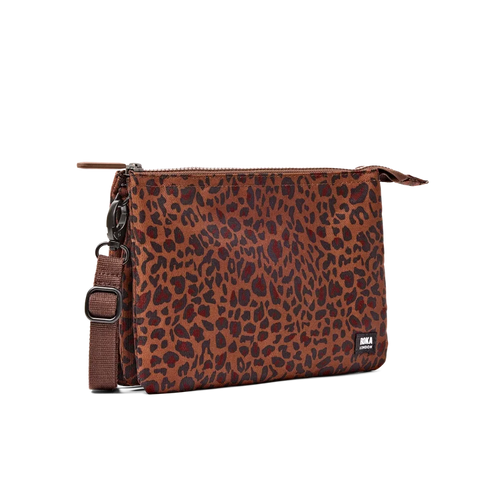 Roka London Carnaby Crossbody Bag In Mini Leopard Canvas