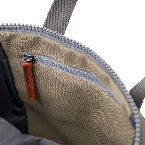 Roka London Finchley A Small Taupe Recycled Canvas