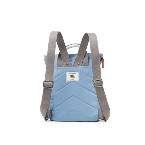 Roka London Finchley A Small Retro Blue Recycled Canvas