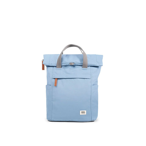 Roka London Finchley A Small Retro Blue Recycled Canvas