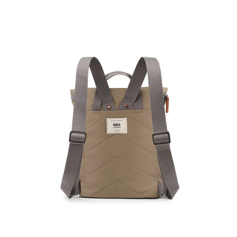 Roka London Finchley A Small Taupe Recycled Canvas