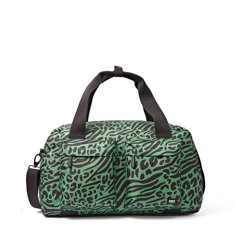 Roka London Gatwick Duffel Bag In Mixed Animal Artichoke