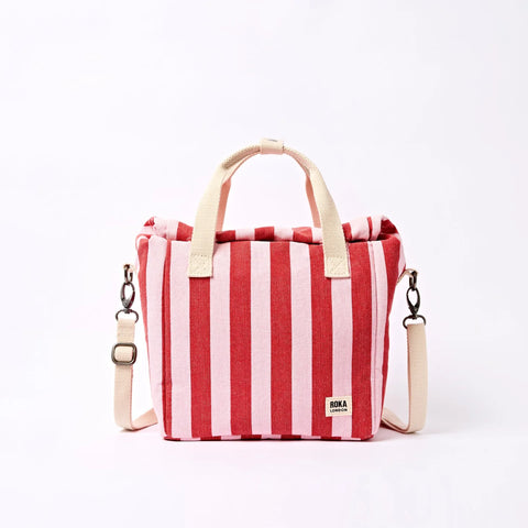 Roka London Hampstead Lunch Bag In Strawberry Stripe
