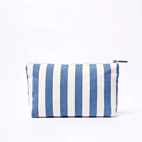 Roka London Maida Vale Medium Pouch In Denim Stripe