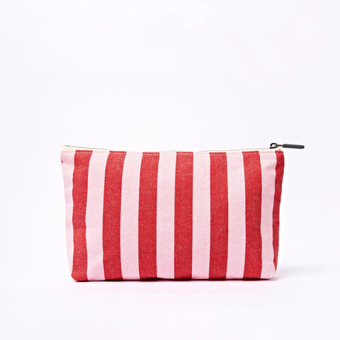 Roka London Maida Vale Medium Pouch In Strawberry Stripe