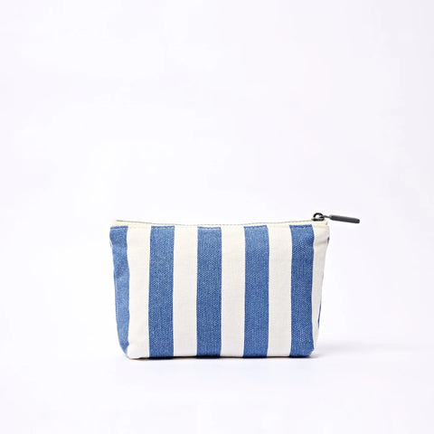 Roka London Maida Vale Small Pouch In Denim Stripe