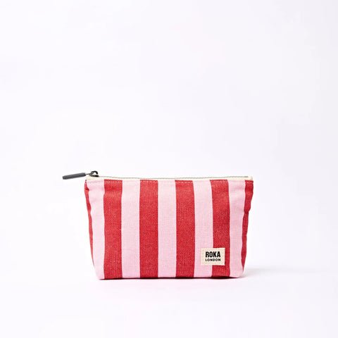 Roka London Maida Vale Small Pouch In Strawberry Stripe