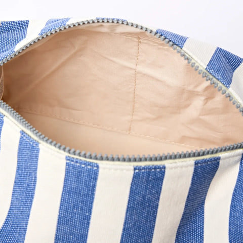 Roka London Mayfair Wash Bag In Denim Stripe