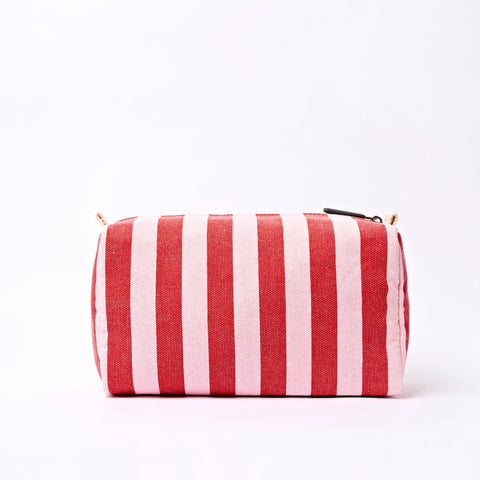 Roka London Mayfair Wash Bag In Strawberry Stripe