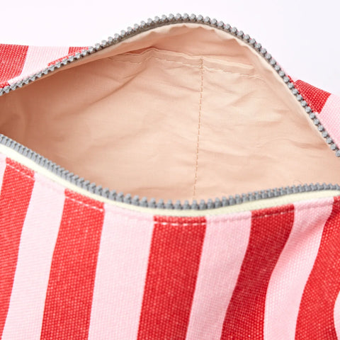 Roka London Mayfair Wash Bag In Strawberry Stripe