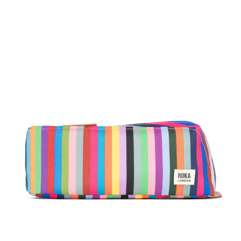 Roka London Pimlico Multi Stripe Recycled Canvas Small
