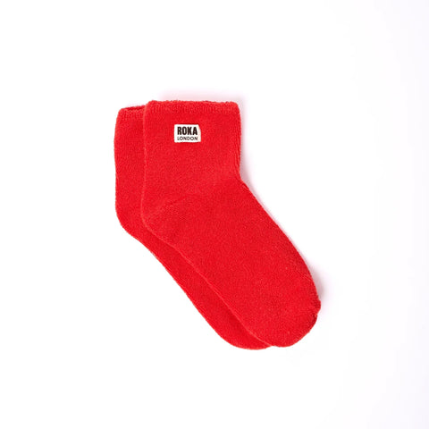 Roka London Watford Cranberry Crop Sock