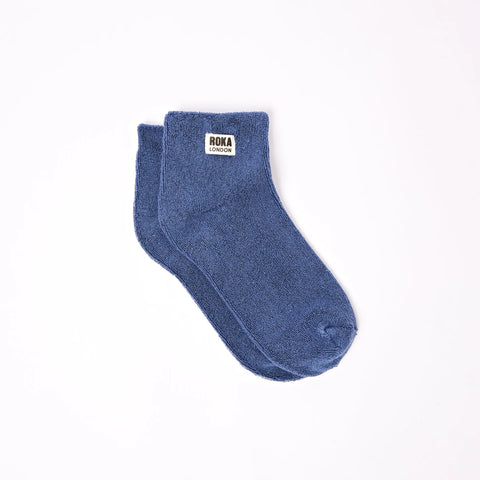 Roka London Watford Coastal Blue Crop Sock