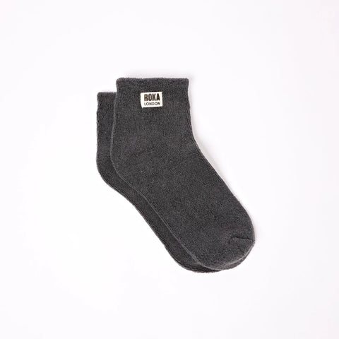 Roka London Watford Faded Black Crop Sock