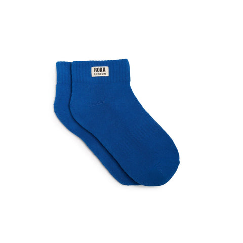 Roka London Wembley Bright Blue Crop Sock