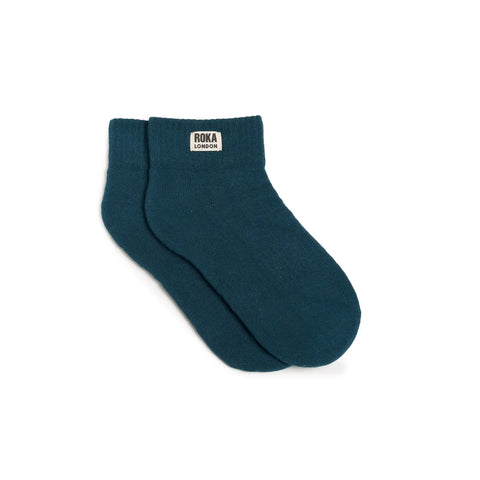 Roka London Wembley Teal Crop Sock O/S WEMBCOSTEA