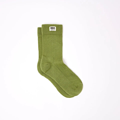 Roka London Wimbledon Avocado Crew Sock