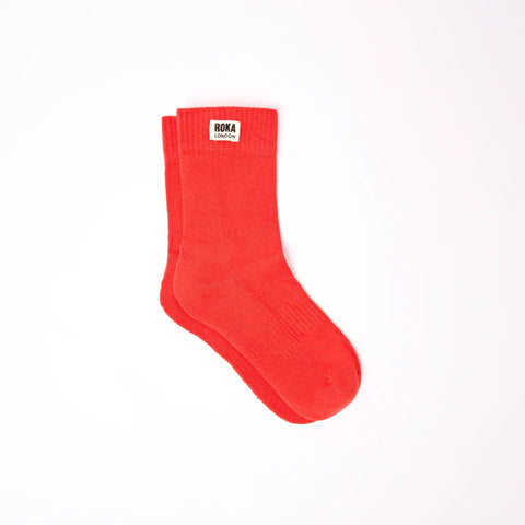 Roka London Wimbledon Cranberry Crew Sock