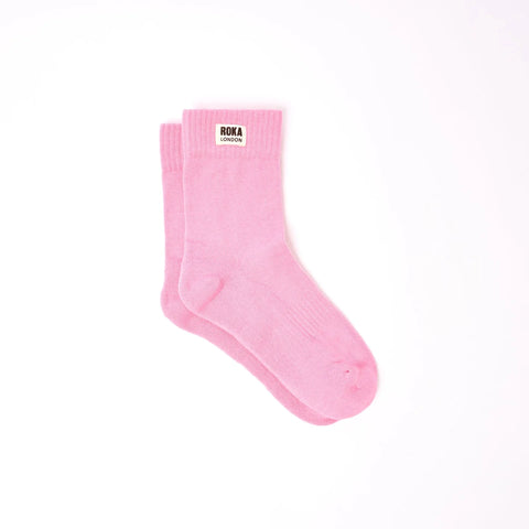 Roka London Wimbledon Pink Carnation Crew Sock