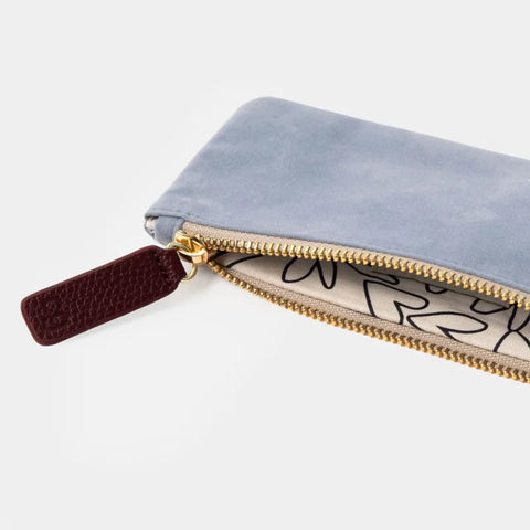 Caroline Gardner Gifts Blue Velvet Rectangle Pencil Case RPC104