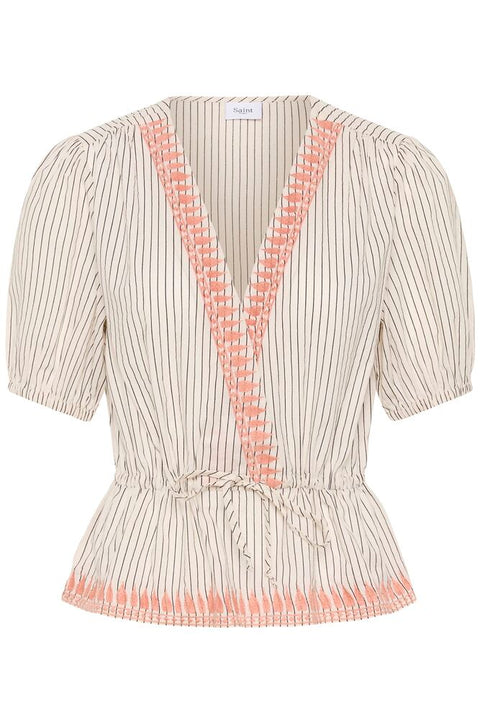 Saint Tropez Revelina Blouse In Turtledove