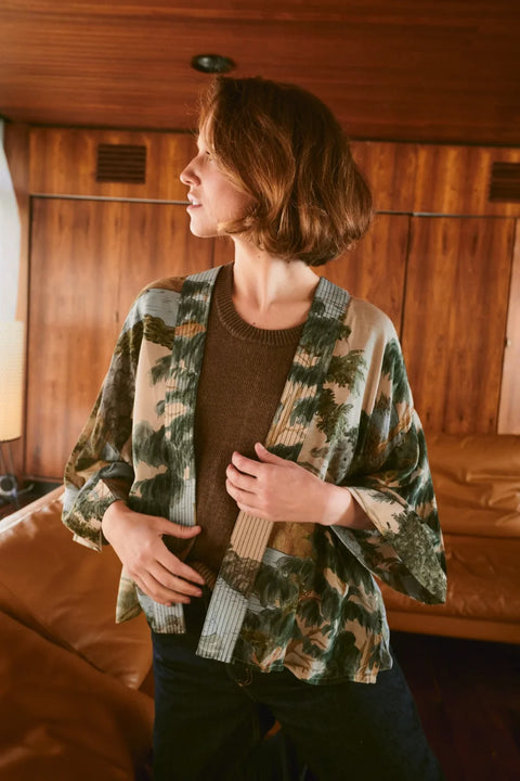 One Hundred Stars Rivers And Trees Natural Kimono