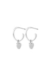 One & Eight 2411 Silver Rosa Earrings