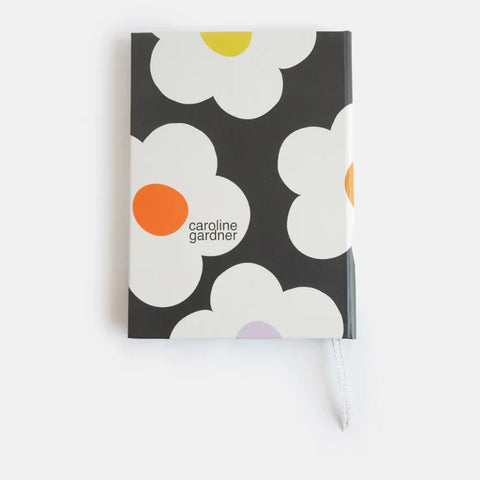 Caroline Gardner Gifts SCD110 Multi Flower Charcoal Slim Casebound Notebook