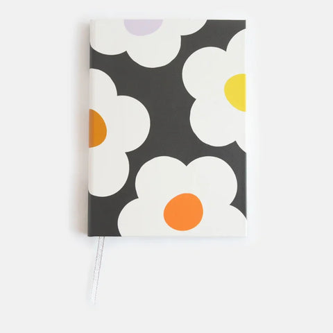 Caroline Gardner Gifts SCD110 Multi Flower Charcoal Slim Casebound Notebook