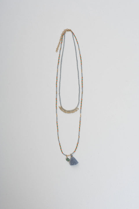 Indi & Cold SE681 Necklace In Steel