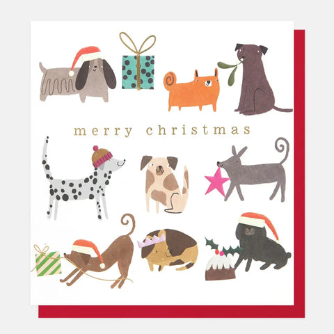 Caroline Gardner Cards SGX006 Merry Christmas Dogs Festive Activities