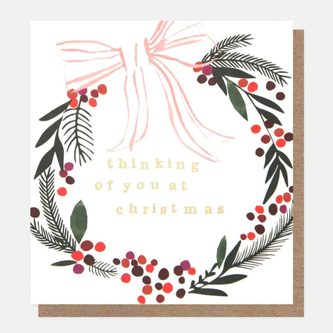 Caroline Gardner Cards SGX014 Thinking Of You At Christmas With Bow