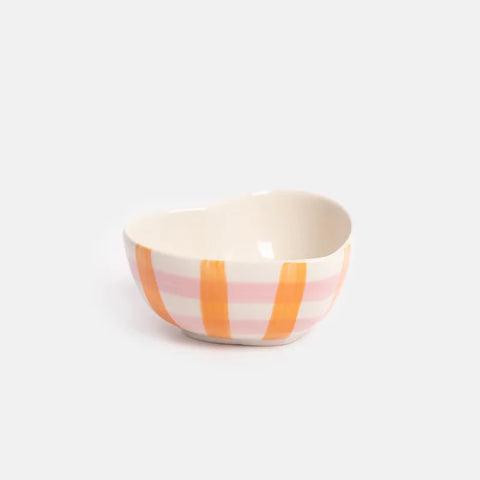 Caroline Gardner Gifts Love Pink/Orange Check Heart Shape Trinket Bowl SHB102