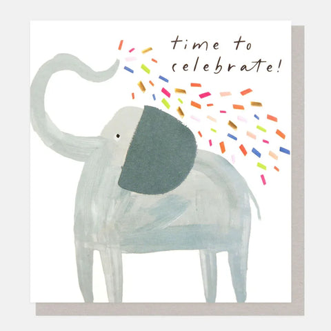Caroline Gardner Cards SHW011 Elephant Spraying Confetti Card