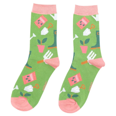 Miss Sparrow SKS372 Gardening Gear Socks Green