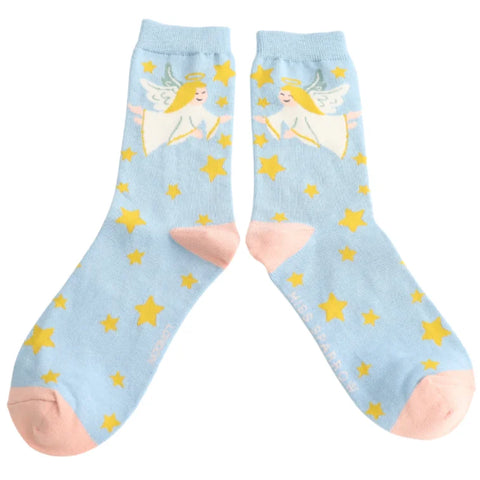Miss Sparrow SKS535 Angel Socks Light Blue